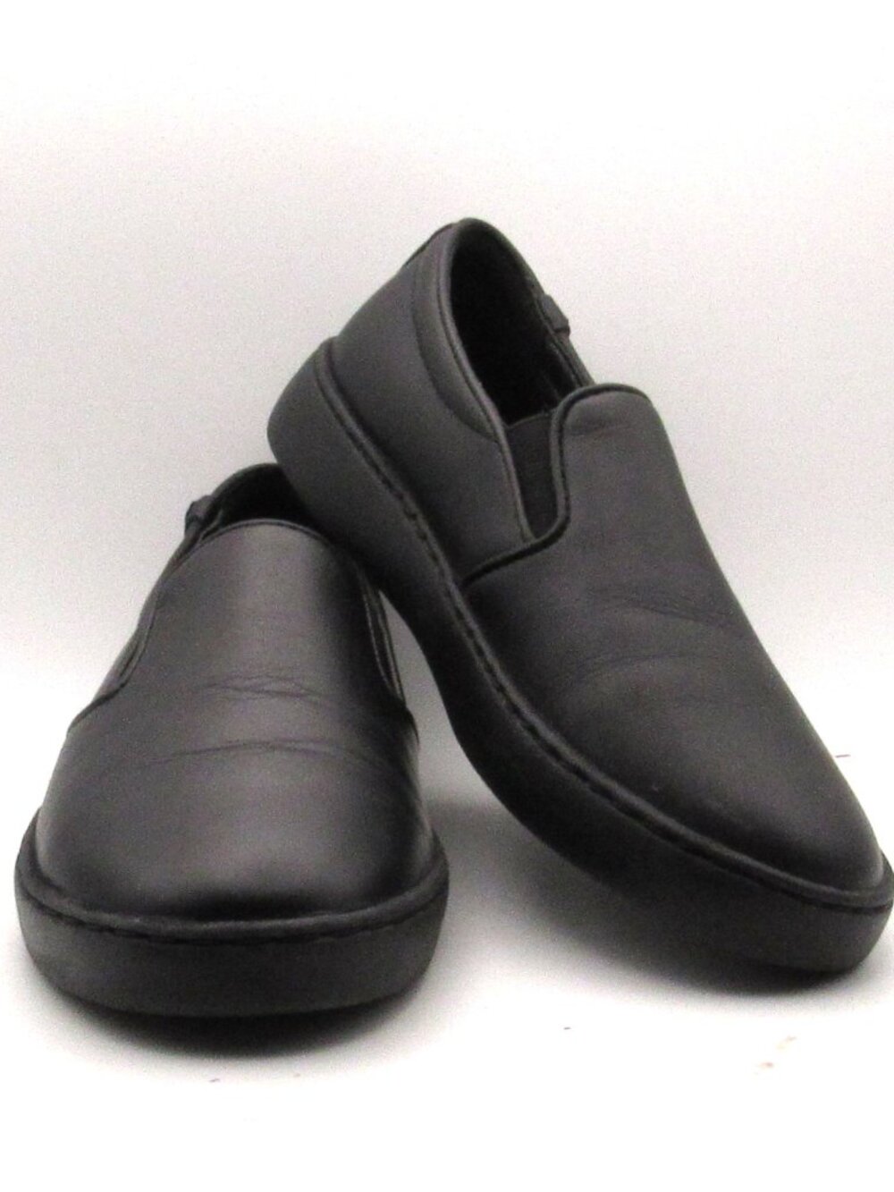 Vionic Black Avery Pro Leather Slip On Safety Loafers Size 6.5 Excellent Cond